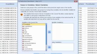 Restructure SPSS data from long to wide format [upl. by Ardnaeel]