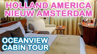 Nieuw Amsterdam Oceanview Cabin Tour Holland America [upl. by Cindie227]