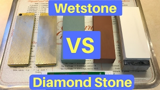 Diamond Stone VS Wetstone quotUNDER THE MICROSCOPEquot [upl. by Tristis]