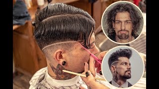 HOW TO CUT A Skin Fade Pompadour [upl. by Aivatal]