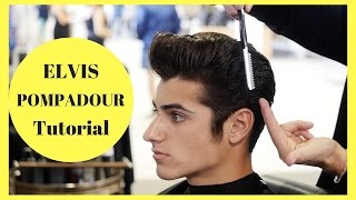 Elvis Pompadour Tutorial  In Partnership with American Crew [upl. by Ititrefen361]