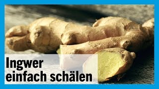 Küchentrick Ingwer schälen leicht gemacht 🥄 [upl. by Ylremik]