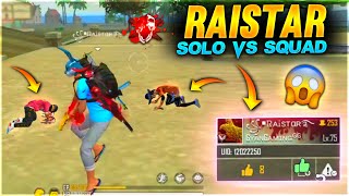 Raistar Solo Vs Double Squad 34 Kill🤣  Garena Free Fire [upl. by Jahncke]