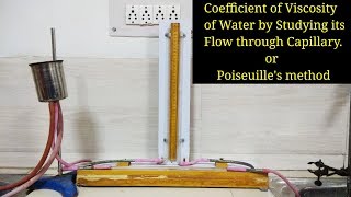 Coefficient of Viscosity of Water  Poiseuilles method  Experiment [upl. by Teague152]