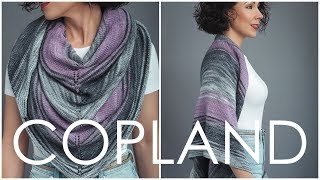 How to Knit a Beginner Shawl Pattern  Copland [upl. by Monson]