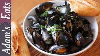 Moules mariniere  Mussels cooked in white wine [upl. by Olympia903]