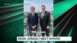 Elon Musk Bernard Arnault Meet in Paris [upl. by Ayrotal]