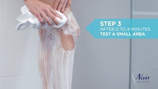 How to use Nair Sensitive Hair Removal Shower Cream  Nair Australia [upl. by Yahc]