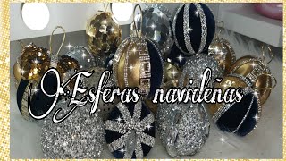 IDEAS PARA HACER ESFERAS NAVIDEÑASDECORACIONES NAVIDEÑAS [upl. by Evan739]