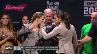 UFC 207 Nunes vs Rousey Faceoff [upl. by Froh]