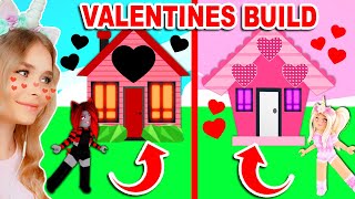 VALENTINES Build Challenge MOODY Vs SANNA In Adopt Me Roblox [upl. by O'Neil]