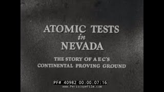 ATOMIC BOMB TESTS IN MERCURY NEVADA HISTORIC FILM 40982 [upl. by Nitaf]