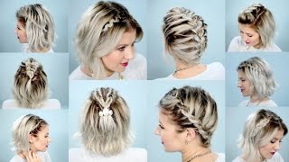 10 EASY BRAIDS FOR SHORT HAIR TUTORIAL  Milabu [upl. by Ecnarolf261]