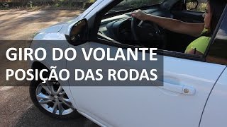 GIRO do VOLANTE e POSIÇÃO das RODAS  MANOBRAS [upl. by Honorine454]