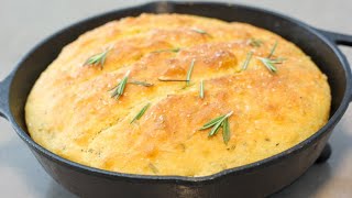 Easy NoKnead Skillet Bread [upl. by Yrot611]