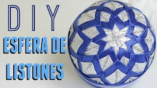 COMO HACER UNA ESFERA DE NAVIDAD FACIL Y BARATA DIY PATCHWORK CHRISTMAS ORNAMENT [upl. by Stewardson434]