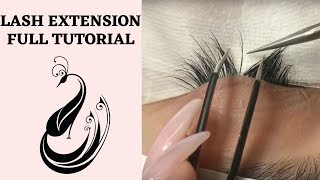 Eyelash Extensions 101  Full Tutorial on Application [upl. by Vaasta]