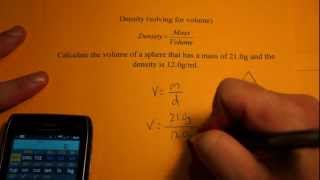 Determining Volume from Density and Mass [upl. by Yemiaj750]