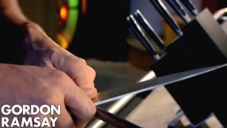 How To Sharpen A Knife  Gordon Ramsay [upl. by Niriam]