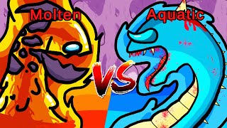 MOLTEN vs AQUATIC Among Us [upl. by Asirret]