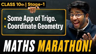 Class 10th Maths Maha Marathon  Some App of Trigonometry amp Coord Geometry 🔥  Shobhit Nirwan [upl. by Acinomaj]