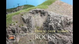 How to paint realistic Rocks for your HO Model Railroad Layout  Tutorial  Part 2 [upl. by Sesmar]