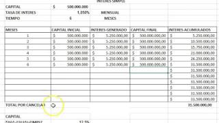 Tablas de interes simple y compuesto [upl. by Asirret]