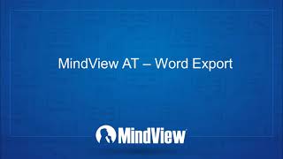 MindView 8 AT  Word Export [upl. by Alleuol]