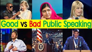 Good vs Bad Public Speaking Examples amp Annotations [upl. by Icats262]