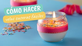 Cómo hacer velas caseras fáciles [upl. by Lamar]