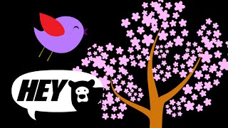 Hey Bear Sensory  Tree Seasons  High Contrast Animation [upl. by Betthezel]