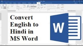 Convert English to Hindi in MS Word [upl. by Ahtanamas]