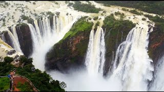 Jog Falls  2019  Aerial Film  Karnataka One State Many Worlds [upl. by Ahsitahs]