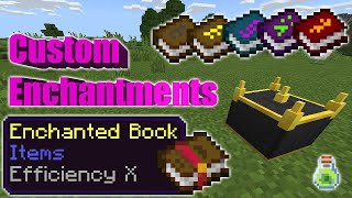 Custom Enchantments Bedrock Edition Addon MCPE [upl. by Tobye]