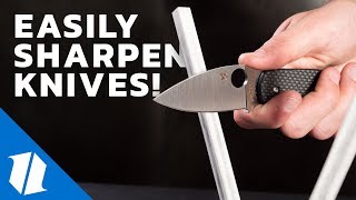 How to Sharpen a Pocket Knife  The Spyderco Sharpmaker [upl. by Suirauqram831]