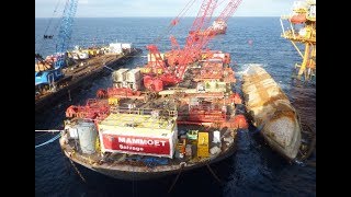 Mammoet Salvage  Wreck removal of the SSV Jupiter 1 [upl. by Ihn575]