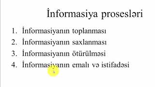 İnformasiya və informatika [upl. by Dolph243]