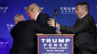 Donald Trump rushed off stage during rally in Nevada [upl. by Ahsinrat]