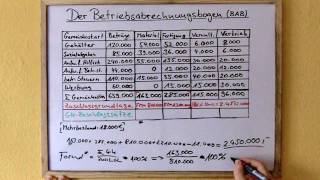 Betriebsabrechnungsbogen BAB  für Studis amp Azubis 2 Full [upl. by Aicirtac]