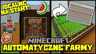 4 AUTOMATYCZNE FARMY na START  Minecraft Mechanizmy  1 [upl. by Ttayw]