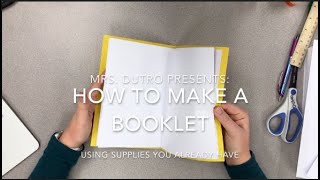 How To Make A StapleFree Booklet [upl. by Eshelman187]