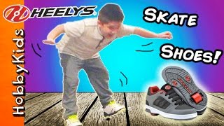 Heelys SKATE Shoes Review with HobbyKids [upl. by Fortuna955]