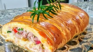 A MELHOR RECEITA DE PÃO DE LINGUIÇA QUE VOCÊ VERÁ HOJE [upl. by Ytte448]