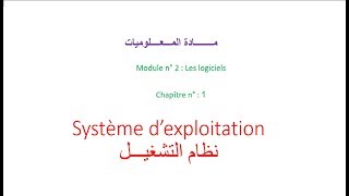 Chapitre° 4  système dexploitation [upl. by Slerahc]