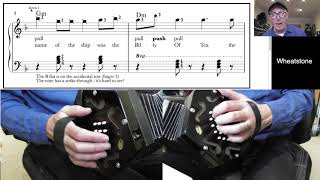 Wellerman With Chords  CG Anglo Concertina Performance amp Tutorial Clip Wheatstone amp Jeffries quotDotsquot [upl. by Anemolihp]