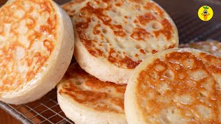 Traditional Homemade British Crumpet Recipe [upl. by Arvie]