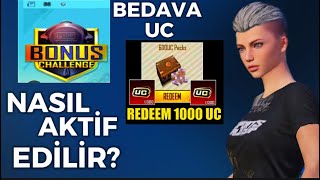 BONUS CHALLENGE Nasıl Aktif EdilirBEDAVA UC ALMA   Pubg Mobile [upl. by Aticnemrac]