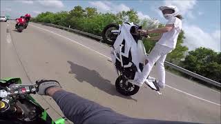 Stunt Motorcycle TAKEOVER Highway at ESR Stunt Ride 2019 [upl. by Solon]