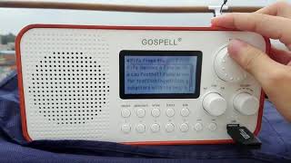 DRM shortwave Digital Radio Mondiale receive by my Gospell GR216 [upl. by Willamina]