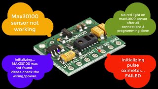 SOLVED MAX30100 not working  Initializing pulse oximeterFAILED  MAX30102 LED not working [upl. by Leanna280]